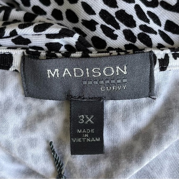•Madison• NWT Animal Print Faux Wrap Dress - Size 3X - Picture 2 of 11